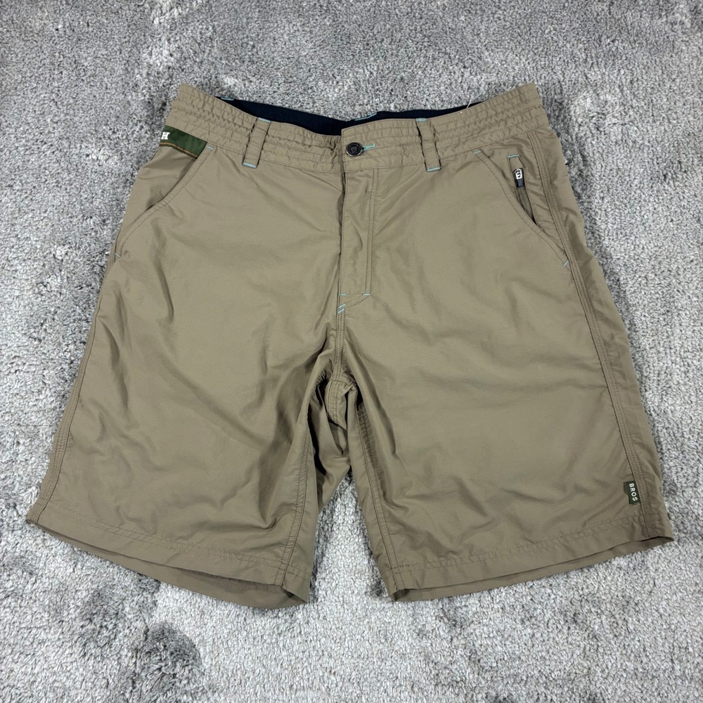 Howler Brothers Horizon Hybrid Shorts Mens 33 Khaki Tan Nylon Ripstop Outdoor